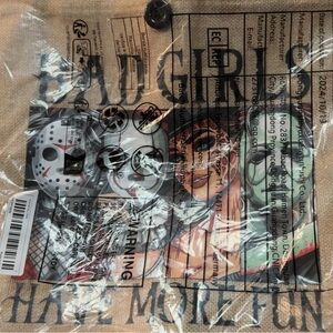Burlap Horror Bar Girls Tote